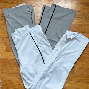 Champro baseball Gray and White Pants Set